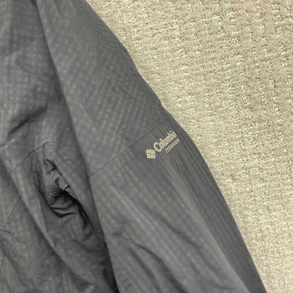 Columbia Titanium Hooded Jacket Women's L Black Omni-Tech Full Zip Waterproof - Picture 5 of 15